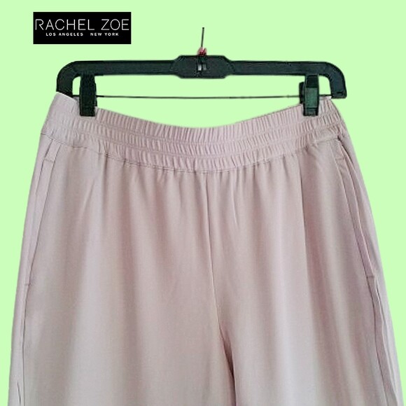 Rachel Zoe NEW Elastic Waist Pocket Ankle Detail Crepe Pant 8 - Picture 2 of 11